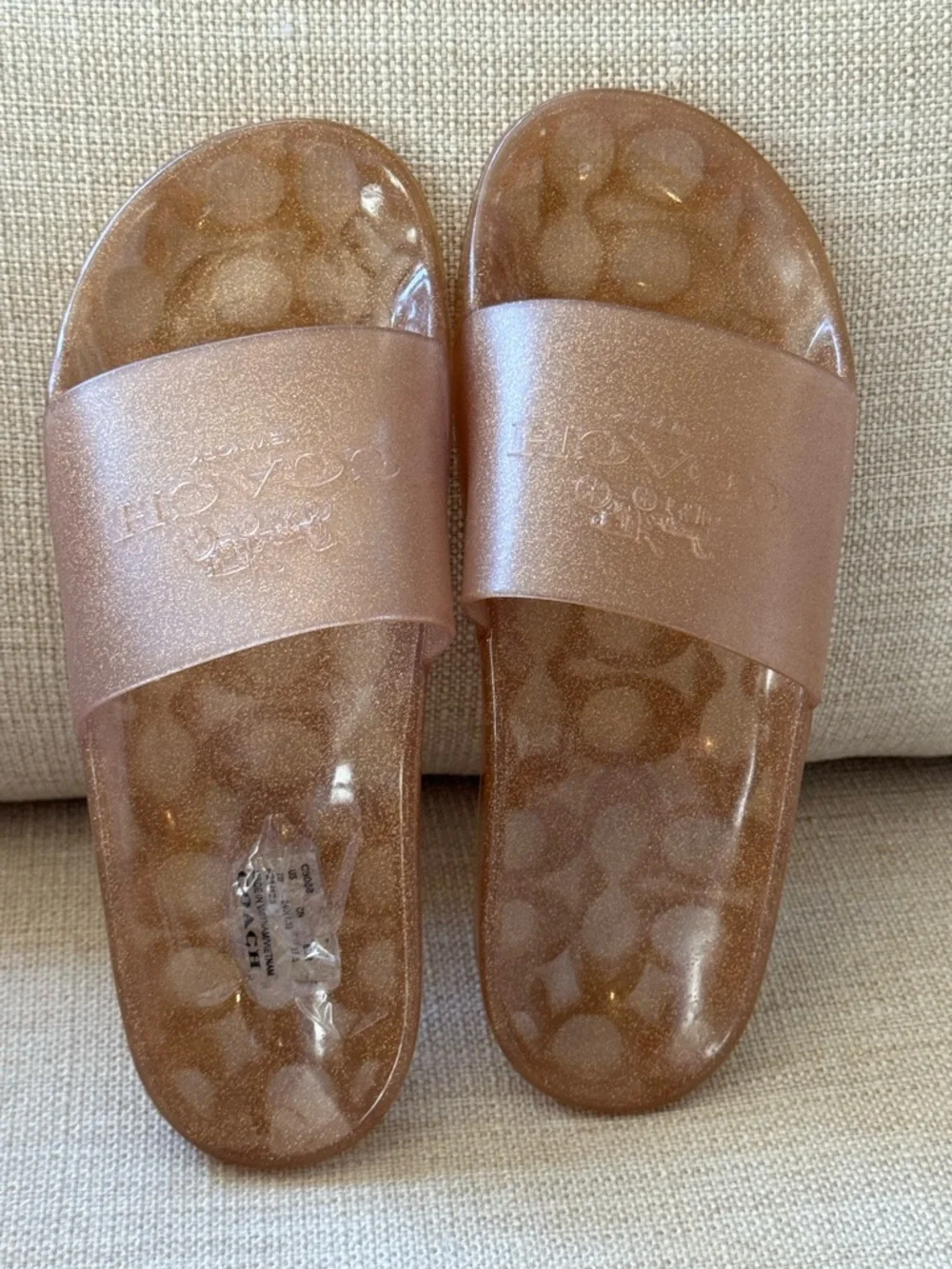 Coach Ulyssa Slides Dark Gold